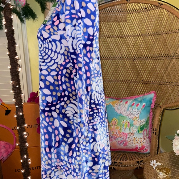 Lilly Pulitzer Olive Velour Dress Sparkling Grotto Size XXS ,XS - Picture 12 of 16
